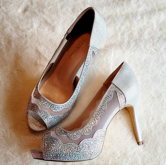 Sz 8 Beautiful Sparkling Heels - Picture 5 of 9